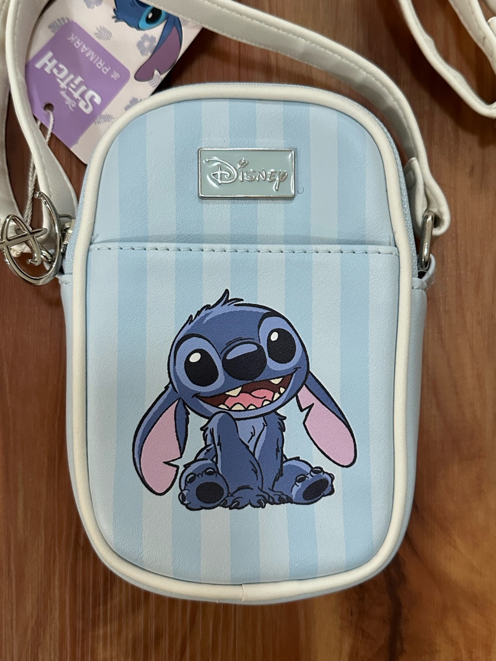 NWT Disney Primark Light Blue Stitch Mini Crossbody Bag - Picture 2 of 3